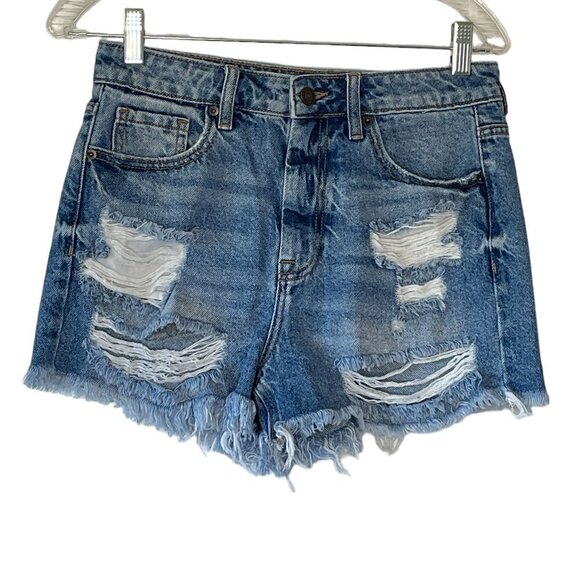 HIDDEN JEANS Cutoffs Destroyed   Sold at Buckle   Size Small - Picture 1 of 8